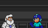 Here Dr. Light has just equipped Mega Man with the new weapon Mega Arm.